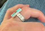 Kingman Turquoise Thin Slice Ring