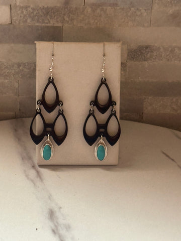 Horn & Turquoise Dangles