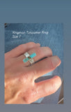 Kingman Turquoise Thin Slice Ring