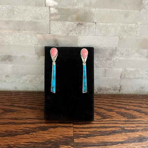 Pink Conch Shell & Turquoise