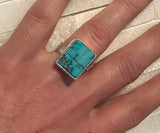 SOLD Turquoise Cube  Ring