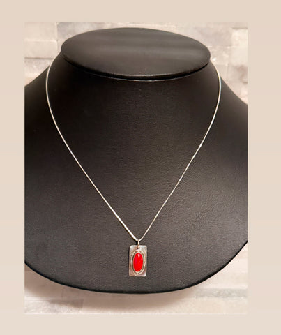 Mediterranean Red Coral Small Pendant